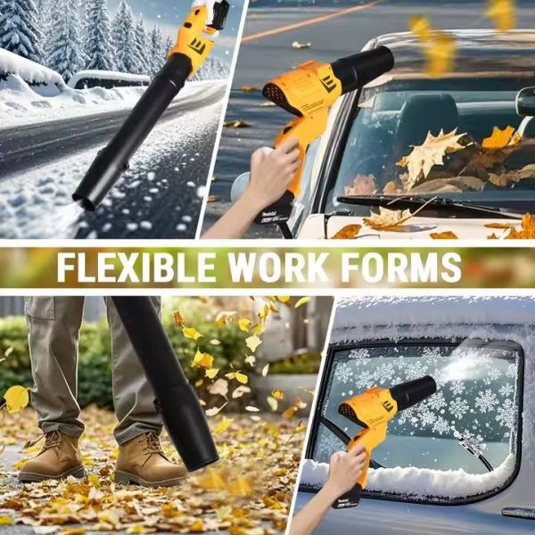 EquipesEmpire 20V Electric Leaf Blower Portable Variable Speed Cordless Air Blower with Extension Tube for Car Patio Blowing Leaves